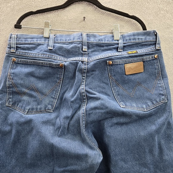 Wrangler Men Jeans 38X36 Blue Denim Cowboy Cut Classic Button 34" Inseam - Picture 9 of 10